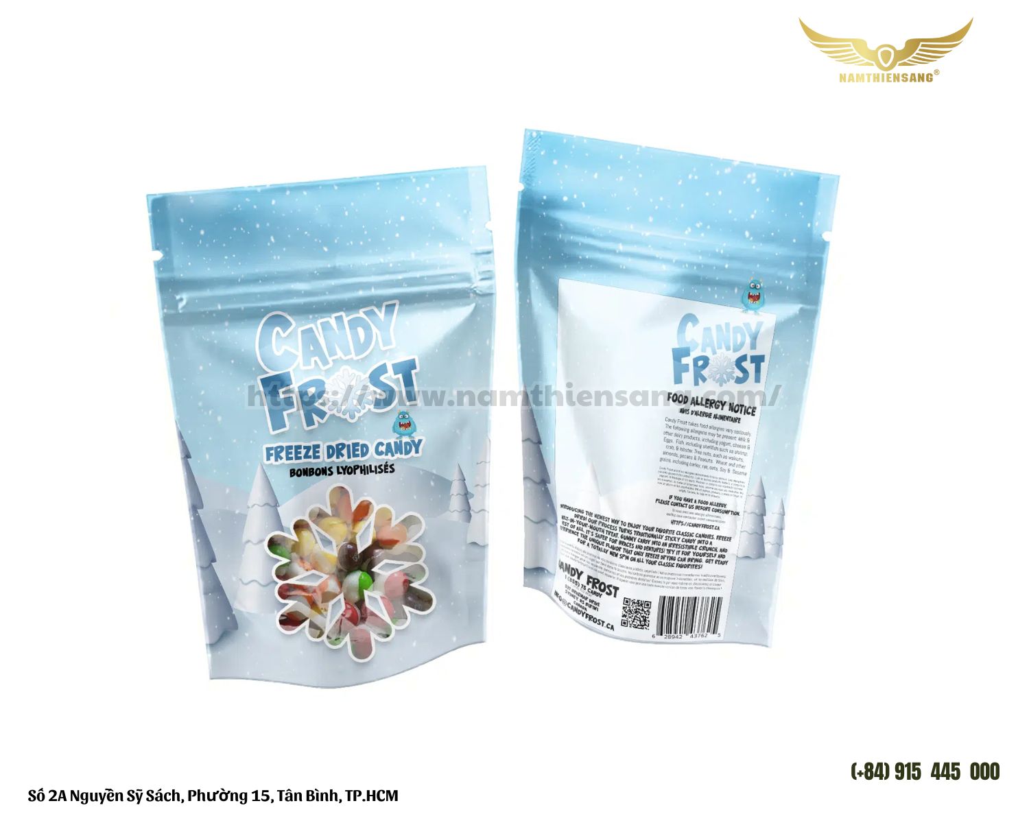 Túi zip đáy đứng 